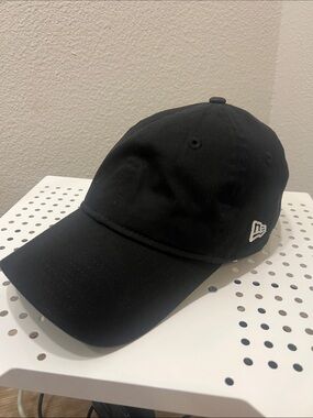 New Era Black Low-Profile Baseball Cap with White Logo